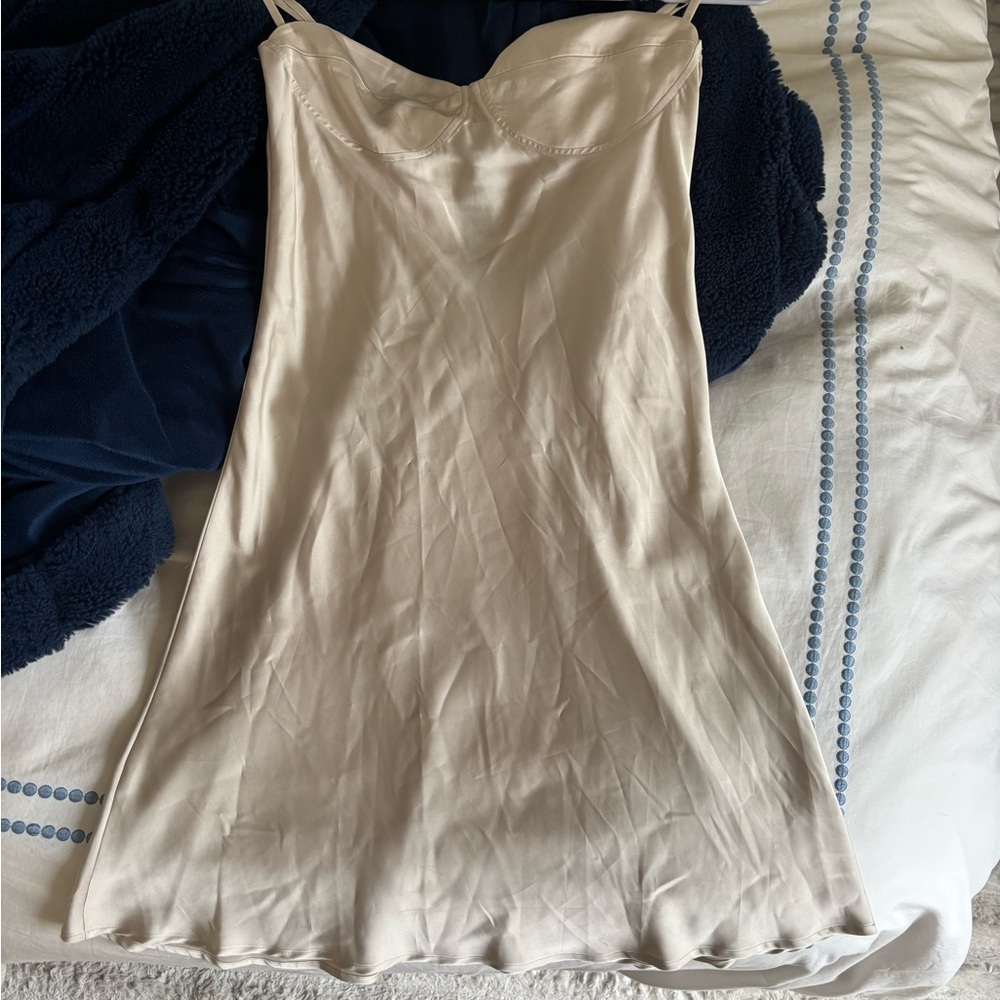 Elegant Cream Slip Dress